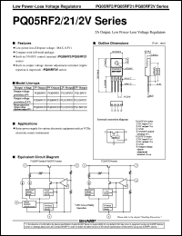 PQ12RF2 datasheet: Low power-loss voltage regulator PQ12RF2