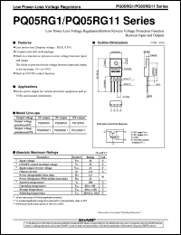 PQ05RG11 datasheet: Low power-loss voltage regulator PQ05RG11