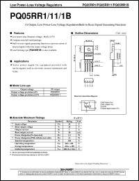 PQ05RR1 datasheet: Low power-loss voltage regulator PQ05RR1
