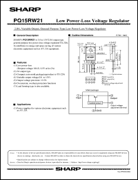 PQ15RW21 datasheet: Low power-loss voltage regulator PQ15RW21