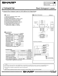 LT0R45M datasheet: Red honogram laser LT0R45M