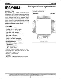 IR3Y48M datasheet: CCD signal processor & digital interface IC IR3Y48M