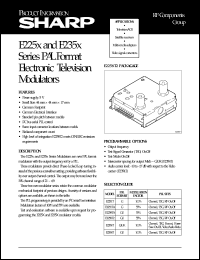 E2258T2 datasheet: PAL format electronic television modulators E2258T2