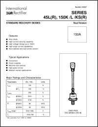 45LFR datasheet: Standard recovery diode 45LFR