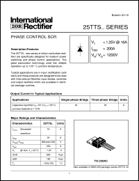 25TTS12 datasheet: Phase control SCR 25TTS12