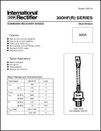 300HFR80M datasheet: Standard recovery diode 300HFR80M