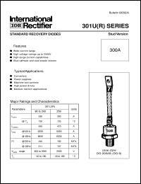 301UA250P2 datasheet: Standard recovery diode 301UA250P2