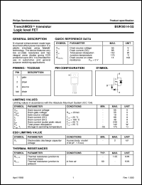 BUK9514-55 datasheet: TrenchMOS transistor Logic level FET BUK9514-55