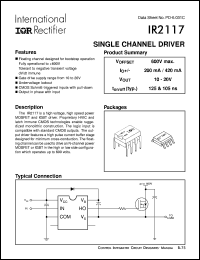 IR2117S datasheet: Single channel driver IR2117S