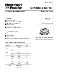 SD40OC16C datasheet: Standard recovery diode SD40OC16C