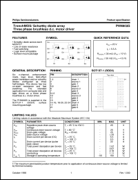 PHN603S datasheet: TrenchMOS/Schottky diode array Three phase brushless d.c. motor driver PHN603S