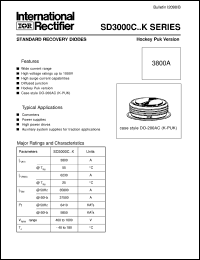 SD300OC10K datasheet: Standard recovery diode SD300OC10K