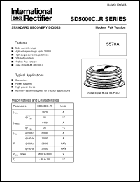 SD500OC30R datasheet: Standard recovery diode SD500OC30R