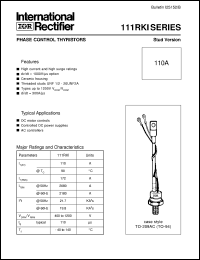 112RKI80 datasheet: Phase control thyristor 112RKI80