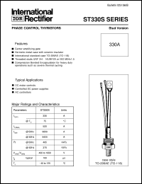 ST330S08P0 datasheet: Phase control thyristor ST330S08P0