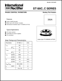 ST180C20C1 datasheet: Phase control thyristor ST180C20C1