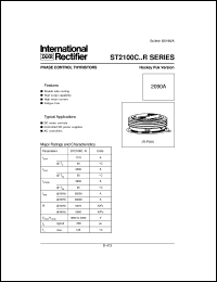 ST2100C38R0 datasheet: Phase control thyristor ST2100C38R0