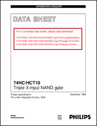 74HCT10U datasheet: Triple 3-input NAND gate 74HCT10U