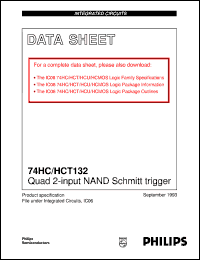 74HC132D datasheet: Quad 2-input NAND Schmitt trigger 74HC132D