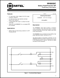 MH80626C datasheet: Battery feed/protection SIP. Applications: battery feed and secondary protection for off-premise SLICS MH80626C