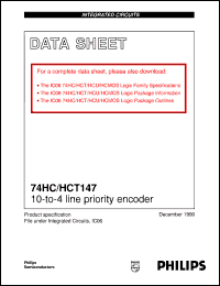 74HC147U datasheet: 10-to-4 line priority encoder 74HC147U