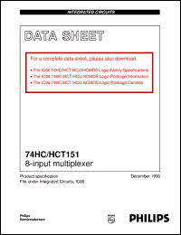 74HC151U datasheet: 8-input multiplexer 74HC151U