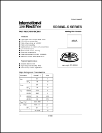 SD303C25S20C datasheet: Fast recovery diode SD303C25S20C