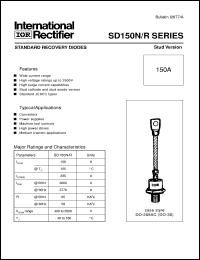 SD150N16PV datasheet: Standard recovery diode SD150N16PV