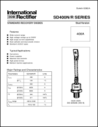 SD400N12PBC datasheet: Standard recovery diode SD400N12PBC