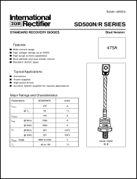 SD500R40PSC datasheet: Standard recovery diode SD500R40PSC