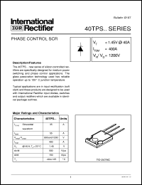 40TPS12 datasheet: Phase control SCR 40TPS12