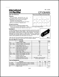 CPV364MK datasheet: IGBT SIP module CPV364MK