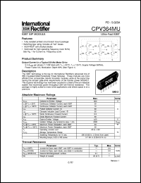 CPV364MU datasheet: IGBT SIP module CPV364MU