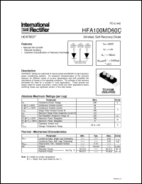 HFA100MD60C datasheet: HEXFRED HFA100MD60C