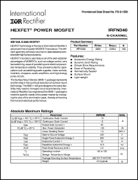 IRFN340 datasheet: HEXFET power mosfet IRFN340