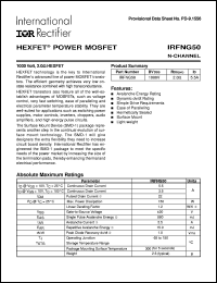 IRFNG50 datasheet: HEXFET power mosfet IRFNG50