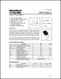 IRFPC60LC datasheet: HEXFET power mosfet IRFPC60LC