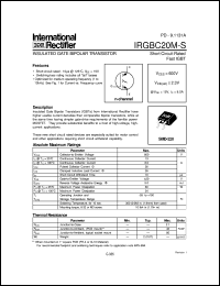 IRGBC20M-S datasheet: Insulated gate bipolar transistor IRGBC20M-S