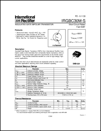 IRGBC30M-S datasheet: Insulated gate bipolar transistor IRGBC30M-S