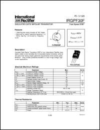 IRGPF30F datasheet: Insulated gate bipolar transistor IRGPF30F