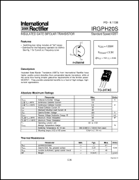 IRGPH20S datasheet: Insulated gate bipolar transistor IRGPH20S