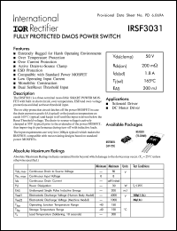 IRSF3031 datasheet: Fully protected power mosfet switch IRSF3031