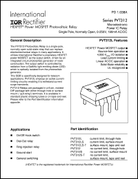PVT312LS-T datasheet: HEXFET power MOSFET photovoltaic relay PVT312LS-T