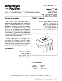 PVT422S datasheet: HEXFET power MOSFET photovoltaic relay PVT422S