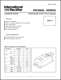 IRKD60020 datasheet: Standard diode IRKD60020