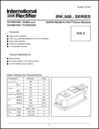 IRKL50014 datasheet: Thyristor/diode and thyristor/thyristor IRKL50014