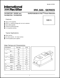 IRKT50008 datasheet: Thyristor/diode and thyristor/thyristor IRKT50008