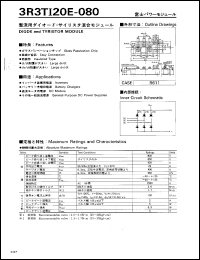 3R3TI20E-080 datasheet: Diode and tyristor module 3R3TI20E-080