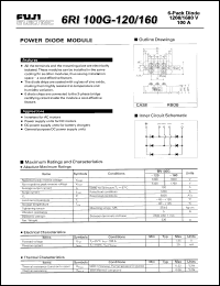 6RI 100G-120/160 datasheet: Power diode module 6RI 100G-120/160