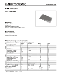 7MBR75GE060 datasheet: IGBT module 7MBR75GE060